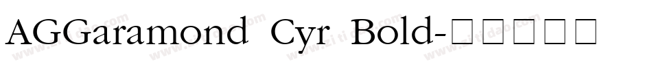 AGGaramond Cyr Bold字体转换